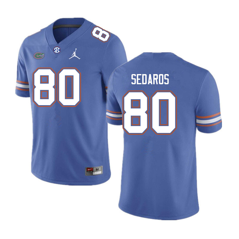 Men #80 Zak Sedaros Florida Gators College Football Jerseys Sale-Royal